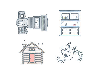 keynotin' cabin camera dove dropbox illustration keynote shelves