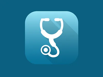 CareCloud App Icon - Charts app carecloud flat icon long shadow