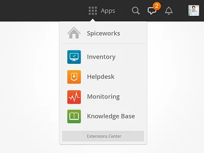 App Menu apps dropdown global icons menu navigation ui ux