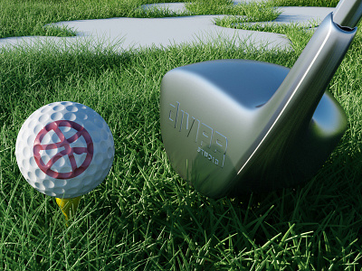 Diviar studio Hit's Dribbble dribbble driver golf hit