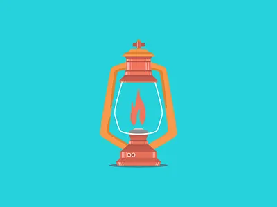 The Midnight Oil art color design gradient illustrations lantern simple