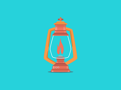 The Midnight Oil art color design gradient illustrations lantern simple