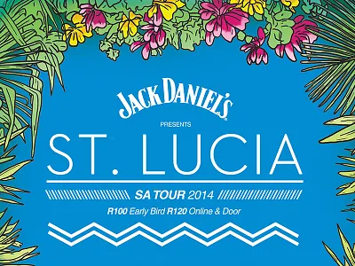 Tropical 90 bblack studios gig hawaiian illustration kirubeen poster south africa tourism tropical za