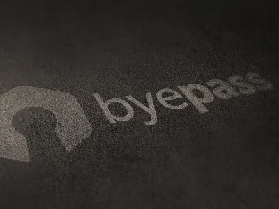 WIP Byepass Logo design illustrator key logotype password photoshop typography vector
