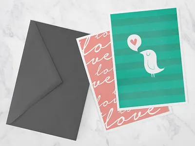 Greeting Cards MockUp a7 anniversary baby celebration envelope event invitation marble party shower store wedding