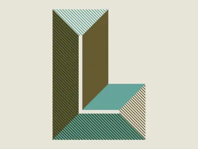 Drop Cap L bevel decorative drop cap lettering shadow type typography vector