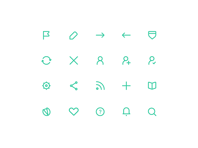 postach.io Icons app icons business icons flat flat icons iconset like line notifications search settings sync