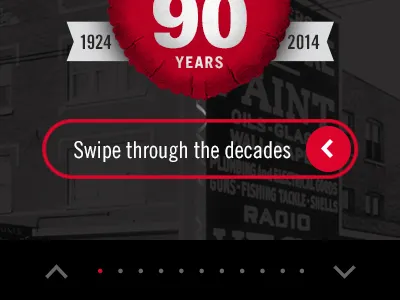 Swipe UI for Mobile 90 ace arrows decades interface mobile slide swipe ui ux