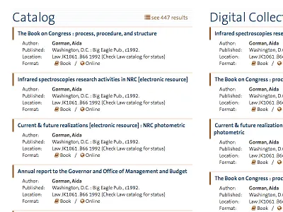 Search Results Design rwd search results ux patterns web typography