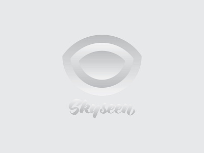 Skyseen Logo - Study design eye gradient grey logo script sky typography white