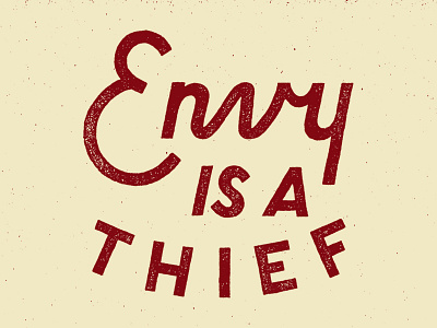 Envy hand lettering typography