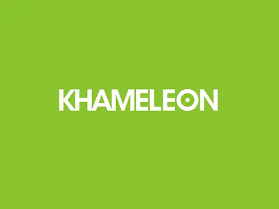 Khameleon ( Chameleon ) chameleon clean green lizard minimal simple word mark