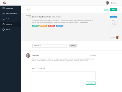 Web App Mock Up business mail message web app