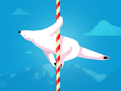 Pole-ar-bear bear illustration pole