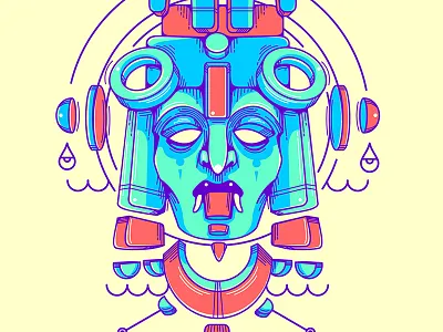 Tlaloc2 illustration mexican tlaloc