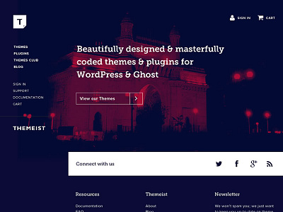 Themeist Home Page website