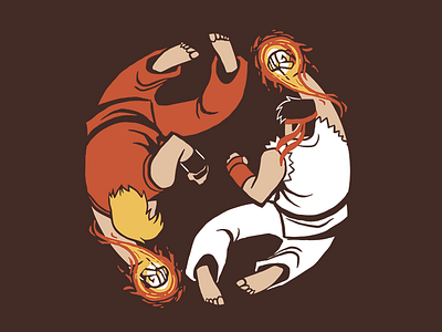 Super Yin-Yang design gaming illustration streetfighter