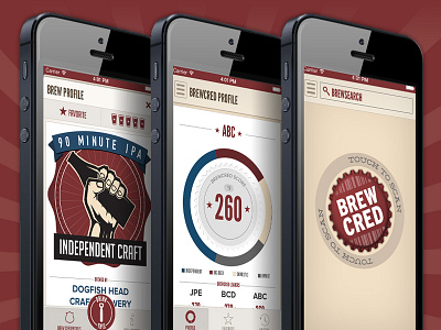BrewCred Screens app beer brewcred ios ui