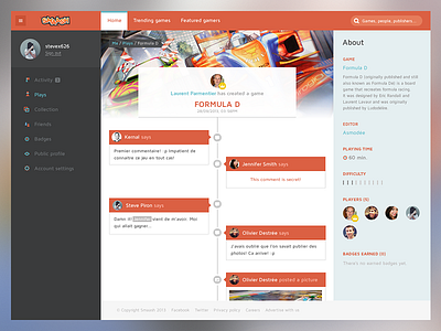 Smaash — Timeline app cover dashboard game icons multiplayer social timeline ui user interface web interface