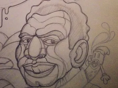 Plotting Evil cartoon charcters crafty doodle evil graffiti illustration pencil sketch street art