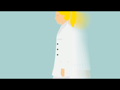 Trippy Scientist Walk Cycle 2d animation after effects gif motion design motion graphics