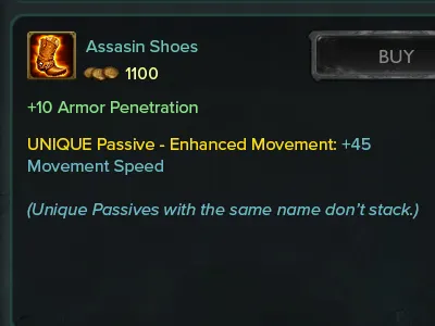Assasin Shoes armor item league legends of pen shoes