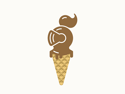 AIIVENGO armor chocolate factory helmet horn ice cream knight logo waffle