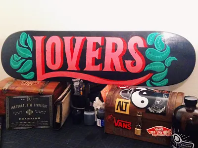 Lovers design hand lettering illustration lettering signpainting type typography