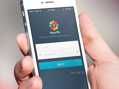 NearMe Login ios iphone login ui