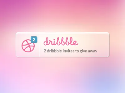 Dribbble Invites To Give Away dribbble giveaway invitation invite notification ui