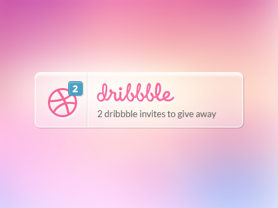 Dribbble Invites To Give Away dribbble giveaway invitation invite notification ui