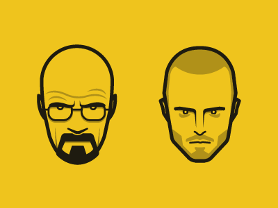 Breaking Bad Illustration breaking bad faces heisenberg jesse meth pinkman walt