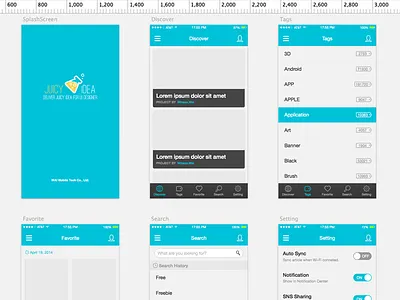 Having fun with Sketch 3 app application flat ios juicy mobile sketch 3 ui