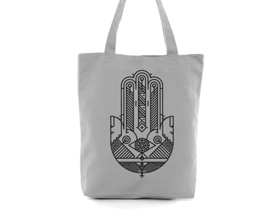 Bag bag hand khamsa screenprint textile