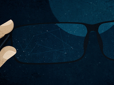 Vision constellations glasses moon night see signature stars vision