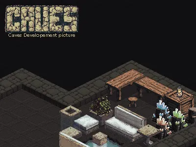 Caves furniture development art caves development game pixel