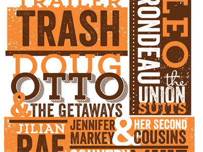 Honkytonkfest B country live music poster western