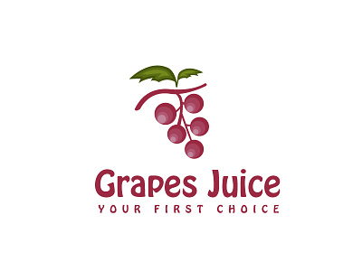 Grapes Juice Logo Template food fruit grape green juice juicy leaf logo modern nature