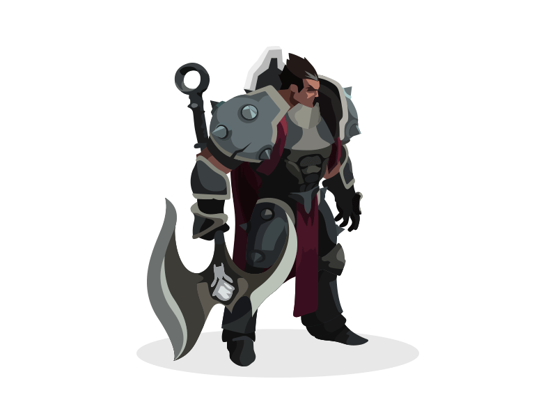 Darius! character flat gif illustration league legends