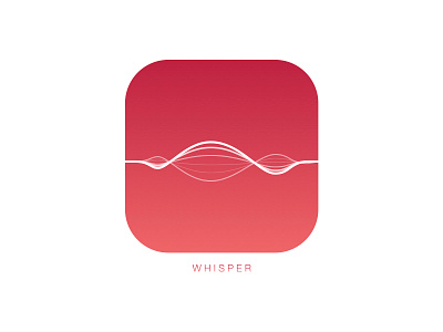 Whisper App Icon • Concept (2) app bluetooth collaboration concept icon ios iphone minimal music sharing whisper wireless