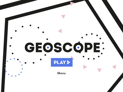 Geoscope black concept game geometric identity logo