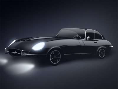 I’m coming car dribbble icon ps ride