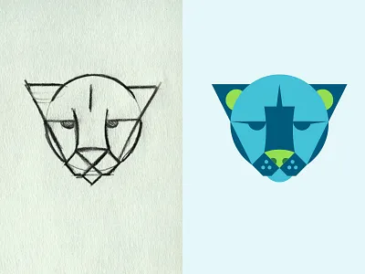 Panther Head illustration panther vector