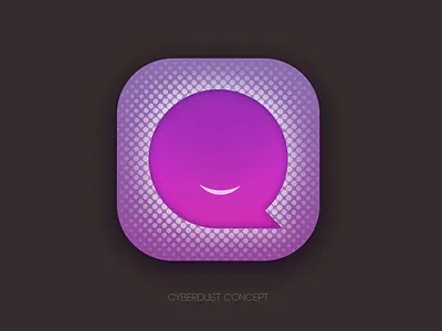 CyberDust Icon App app blue chat clean gradient icon ios ipad iphone soft talk