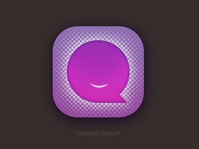 CyberDust Icon App app blue chat clean gradient icon ios ipad iphone soft talk