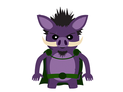 Ripsnort character design fingertapps game design hogg illustration kung pow kevin pig ripsnort vector