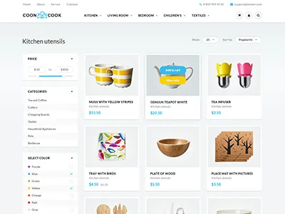 CoonCook clean cms ecommerce template theme web web design website