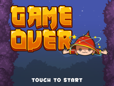 Game character chibi design game illustration logo start stun style text touch ui