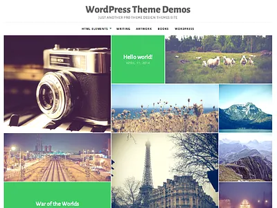 Puzzle - Visual WordPress Theme grid masonry white wordpress wordpress theme