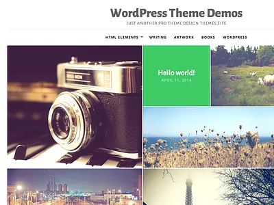 Puzzle - Visual WordPress Theme - Full Size grid masonry photo white wordpress wordpress theme